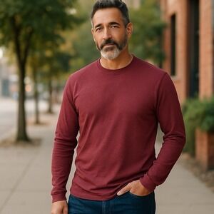 NWT- Roundtree & Yorke Soft-Washed Crew Neck Long Sleeve Shirt w/pocket Size 4XB